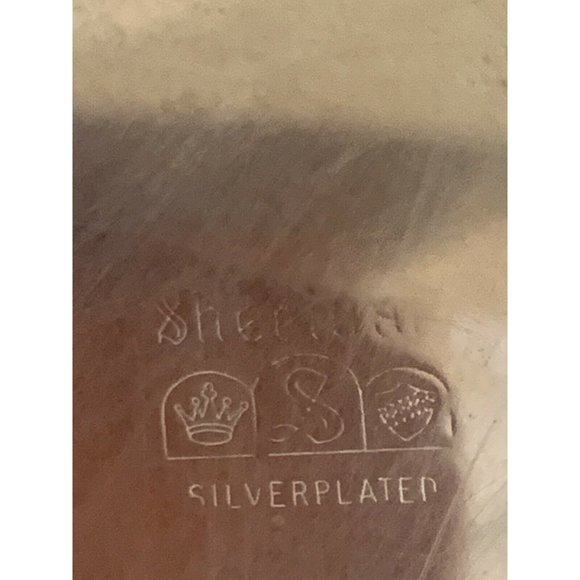 Vintage Antique Sheridan Silverplated Round Ornate Serving Plate‎ 12" - Picture 2 of 8